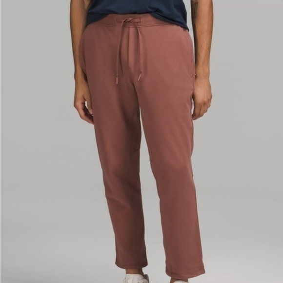 Lululemon Men’s Relaxed Fit French Terry Joggers Smoky Topaz Clay Red Medium - Picture 1 of 5